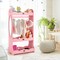Costway Kids Dress up Storage Hanging Armoire Dresser Pretend Costume Closet w/ Mirror